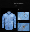 Plus Size 5XL Spring Long Sleeve Loose Denim Shirts Men Pure Cotton Shirt High Quality Male Autumn Fashion Casual Outwear Shirts