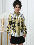 Stylish Women Blouse for a Chic Look Fashion printing office ladies shirts tops blusa mujer