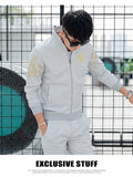 Plus Size 5XL 6XL Men's Tracksuit Autumn Clothes Sportswear Two Piece Set Men Jacket Sweatpants Male Sweatsuit Sports Suits Sets