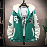 Trendy Spring Autumn Sweatshirt Men's Jacket for Youth Large Size Cool School Uniform Middle School Student Men's Wear Ballpark