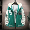 Trendy Spring Autumn Sweatshirt Men's Jacket for Youth Large Size Cool School Uniform Middle School Student Men's Wear Ballpark