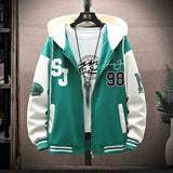 Trendy Spring Autumn Sweatshirt Men's Jacket for Youth Large Size Cool School Uniform Middle School Student Men's Wear Ballpark