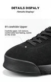 2025 New Shoes for Men Leather Casual Shoe Fashion Lace-up Leisure Striped Flat Shoes for Man Spring Autumn Cool Loafers