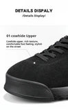 2025 New Shoes for Men Leather Casual Shoe Fashion Lace-up Leisure Striped Flat Shoes for Man Spring Autumn Cool Loafers