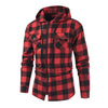Mans Clothes Shirt Fashion Mens Hooded Lined thin Jacket Long Sleeve Lumberjack Padded Shirt Work Shirt Plaid