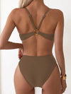 Sexy Woman Swimsuits 2025 Summer Swimwear Women's Bikinis for Female Two Pieces Beach Wear Solid Color Bikinis Set Bathing Suit