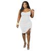 Plus Size Clothing Dress Wholesale Elegant Party Outfits Bandage Draped Tank Slip Maxi Dresses for Women Summer  Dropshipping