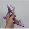 Star style Summer Transparent Women Sandals Fashion Crystal Clear heeled Female Party Prom Shoes High heels Gladiator Sandals
