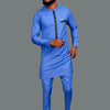 Summer Men's Sets Clothes Outfit Kaftan Luxury Long Sleeved Top Pants 2-piece Man Suit African Ethnic Traditional Male Clothing