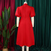 Elegant Party Dresses for Woman 2024 Luxury Bow Collar Short Sleeve High Waisted A Line Pleated Ankle Length Birthday Party Robe