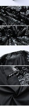 Plus Size 6XL-M Spring Luxury Men Retro Gold Print Blazers 2022 New Slim Wedding Nightclub Party Dress Men Clothing Suit Jacket