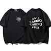 Men Clothes Plus Size Anti Cardio Club T Shirt Gym Life Letter Print T-Shirt  Tshirt for Women Oversize Male Tee Summer