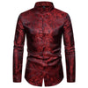2025 New Men Fashion Medieval Floral Black Dress Shirts Stylish Long Sleeve Steampunk Shirt Men Party Club Bar Social Shirt Male
