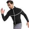 Men's plus size sportswear, fully coated tight fitting sportswear, long sleeved zippered fitness jacket