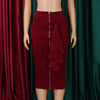 Sexy Skirts for Women Bodycon High Waisted Zipper Closure Ruffles Mid Calf Fashion Elegant African Office Work Pencil Skirts New