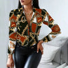 Women's Blouse Fashion Print Long Sleeve Tops Black Elegant Shirts & Blouses Autumn Youthful Woman Clothes 2023 New Arrivals