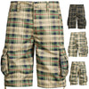 2024 New Summer 100% Cotton Plaid Shorts Men High Quality Casual Straight Men Cargo Shorts Multiple Pockets Beach Shorts MY936