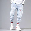 Plus Size 5XL Men's Baggy Harem Jeans Hip Hop Male Trousers Black Blue Cargo Jeans Man Fashion Streetwear Denim Jogger Pants