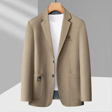 plus Size Men's Fashion Suit 2025 High Quality Slim Fit Solid Color Hipster Casual Coat for Spring Autumn