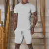 Men's T-shirt and shorts set, short-sleeved T-shirt and shorts set, two-piece set, beach sportswear