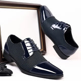 Men Dress Shoes For Men Oxfords PU Leather Shoes Lace Up Formal Black Leather Wedding Party Shoes Casual Luxury Brand Men's 2023