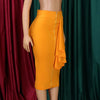 Sexy Skirts for Women Bodycon High Waisted Zipper Closure Ruffles Mid Calf Fashion Elegant African Office Work Pencil Skirts New