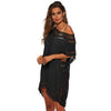 Plus Size Beachwear for Women Summer Outwear Knitted V Neck Bikinis Cover Up Yellow Tunic Pareo Swimsuit Coverd Large Dress XXL