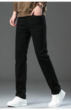 New Plus Size High End Casual Pants for Men's Straight Stretch Loose Mid High Waist Long Pants Brand Clothing Slim Jeans 28-44