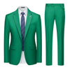 Men's Suits 2pcs Mens Business Suit Notch Lapel Blazer Formal Wedding Groom Pants Smart Casual Groom Tuxedos (Blazer+Pants)