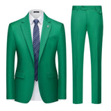 Men's Suits 2pcs Mens Business Suit Notch Lapel Blazer Formal Wedding Groom Pants Smart Casual Groom Tuxedos (Blazer+Pants)