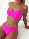 Sexy Woman Swimsuits 2025 Summer Swimwear Women's Bikinis for Female Two Pieces Beach Wear Solid Color Bikinis Set Bathing Suit