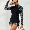 Female Swimsuit With Long Sleeves Swimwear Sports Surfing Tankini Set Beachwear Two-Piece Bathing Suits Pool Women Swimming Suit