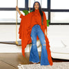 SOMO Plus Size Women Clothes Pleated Long Cape Shirt Bat Full Sleeve Irregularity Blouse Top One Size Loose Dropshipping 2023