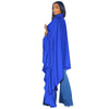 SOMO Plus Size Women Clothes Pleated Long Cape Shirt Bat Full Sleeve Irregularity Blouse Top One Size Loose Dropshipping 2023