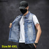 Brand New Men's Ripped Denim Vests Hip Hop Streetwear Fashion Sleeveless Cotton Jacket High Quality Man Casual Cowboy Waistcoat