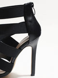 Sexy Open Toes Gladiator Shoes Womens Sandals super high heel Pumps Ladies Broadband Back Zipper Party Wedding Sandal Black