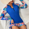 Female Swimsuit With Long Sleeves Swimwear Sports Surfing Tankini Set Beachwear Two-Piece Bathing Suits Pool Women Swimming Suit