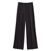Women's Suit 2025 Spring New Women's Clothing Fashion Long Sleeve O-neck Pleated Top Double-Sided Fabric Office Top Casual Pants