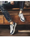 2025 new men's shoes with low top leather, fashionable and trendy running and sports, one foot casual shoes, and trendy shoes