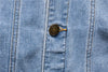 Denim Jacket Men Fashion Motorcycle Jeans Jackets Mens Causal Oversized Cotton Casual Black Blue Denim Jacket Man Outerwear Coat