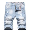 2024 New Summer Shorts Jeans Men Denim Pants Stretch Dark Blue Fashion Design Men's Jeans Slim Straight Male Short Jeans Hombre
