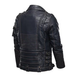 PLUS Size Leather Coats Male Luxury Brand Winter Mens Fashion Motorcycle PU Leather Jacket Cool Zipper Pockets Leather Jacket