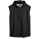 Plus Size Summer Men Clothing Tank Tops Sweatshirt Sleeveless Tops Hoodie Vest Workout Fitness Mens T Shirt Workout Hip Hop Vest
