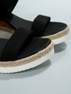 Women's Shoes 2025 Hot Sale Elastic Band Women's Sandals Summer Open Toe Solid Color Wedge Beach Shoes Ladies Platform Sandals