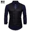 2025 Men's Formal Dress Vest Top Double Breasted Casual Tank Tops Solid Slim V-Neck Club Party Suits Vest Formal Waistcoat Men