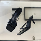 Sexy Women High Heels Slippers Designer Heeled Sandals Woman Shoes 2025 Summer Stilettos Pumps Elegant Shallow Chaussures Femme