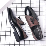 Mens Dress Shoes 2025 New Casual Leather Shoes Men Business Dress Leather Shoes Trend Versatile  Loafers  Pointed Toe Slip-On
