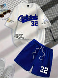 The 2025 summer new men's two-piece set is a casual, sporty, street diary, Harajuku digital printed polyester men's wear. It is
