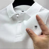 2025 summer new men's polo collar shirt casual comfortable fashionable versatile high quality short-sleeved printed T-shirt tops