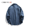 Men Oversize Loose Casual Long Sleeve Outdoor Cargo Shirts Cityboy Streetwear Fashion Plus Size Washed Cotton Shirt Blouse